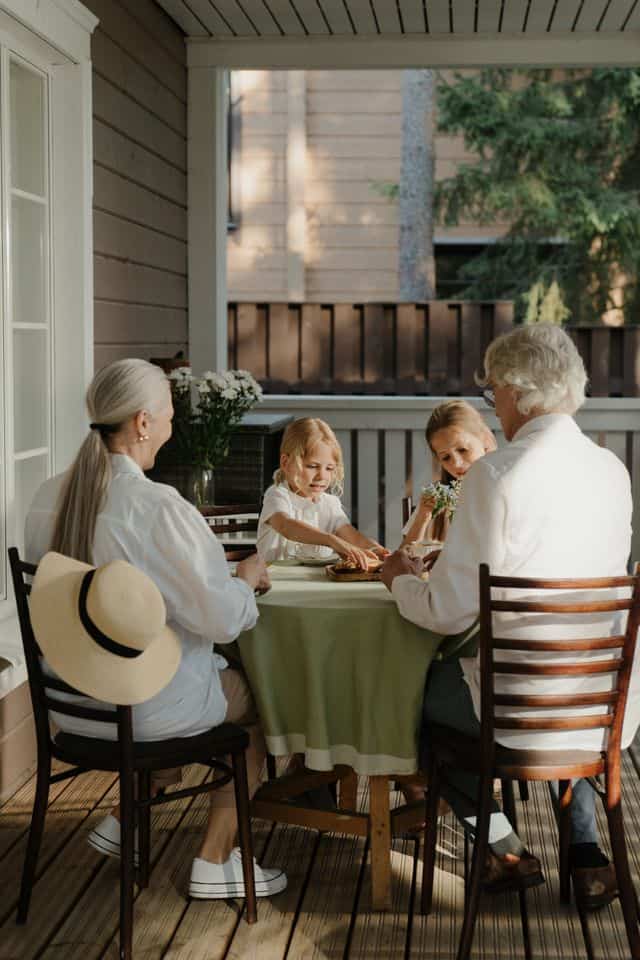Family-grandparents with grandkids
